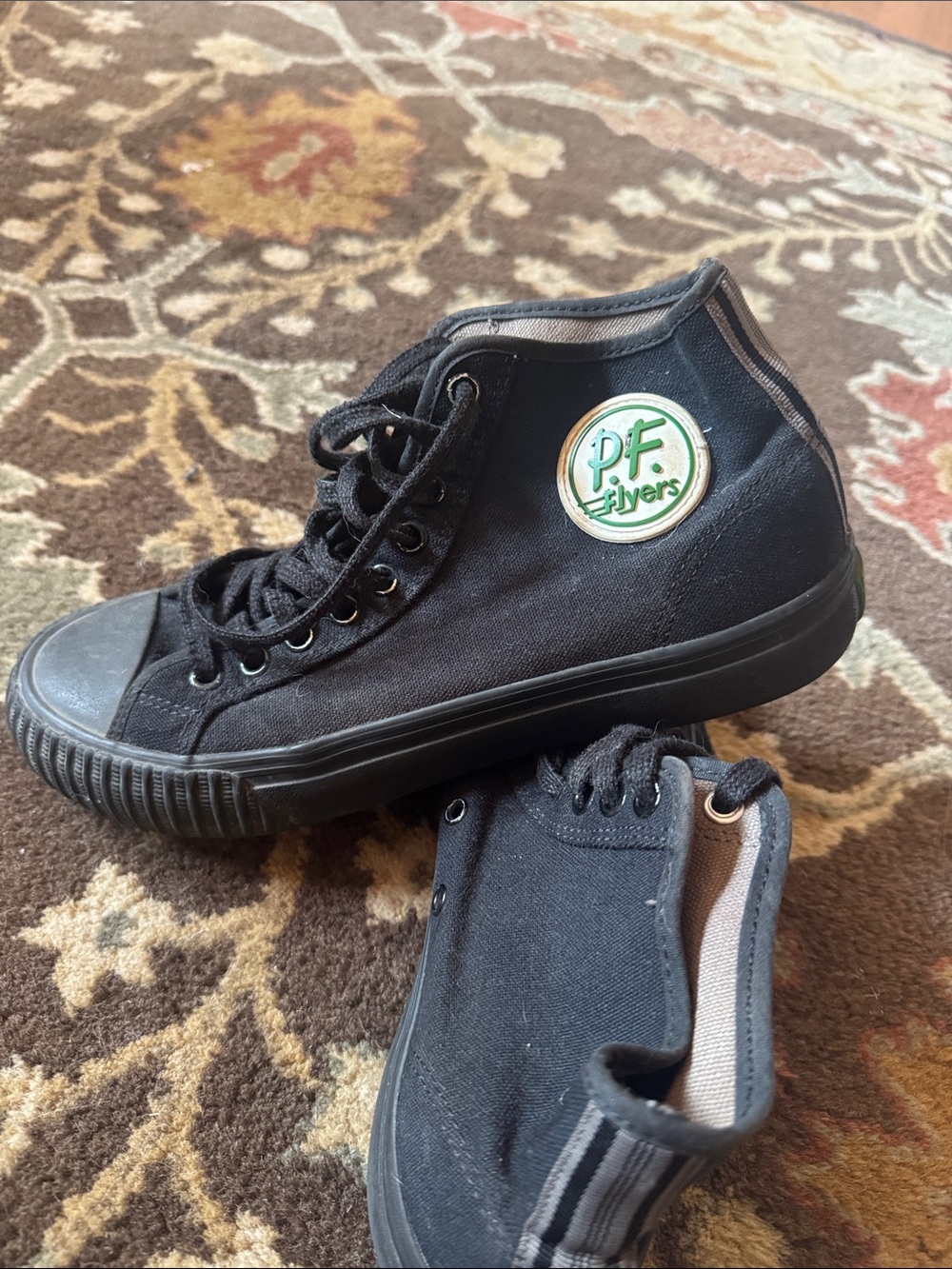 PF Flyers Black High-Top Canvas Sneakers